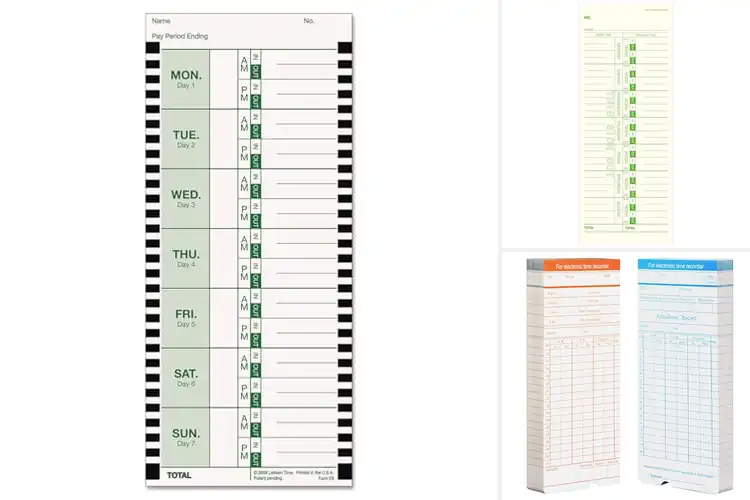 Detailed view of Best 100-Pack Time Cards