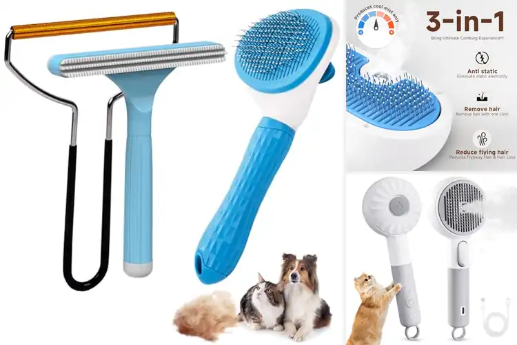 Detailed view of Best 3in1 Self Cleaning Cat Hair Brush