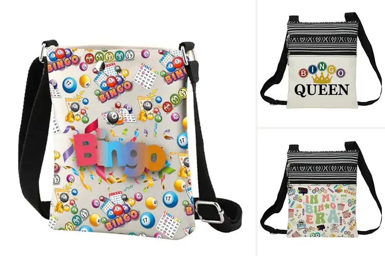 Detailed view of Best Bingo Print Crossbody Bags