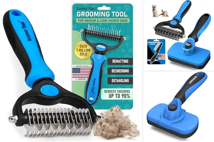 Detailed view of Best Cat And Dog Deshedding Brush