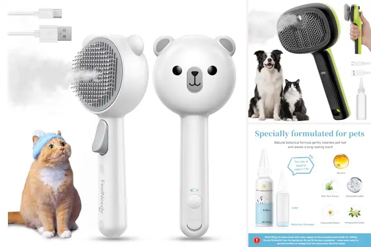Detailed view of Best Cat Steam Brushes: Effortless Grooming for Happy Cats