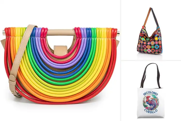 Detailed view of Best Colorful Circle Design Handbags