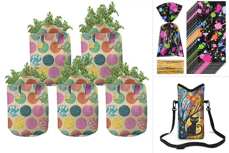 Detailed view of Best Colorful Circle Print Bags