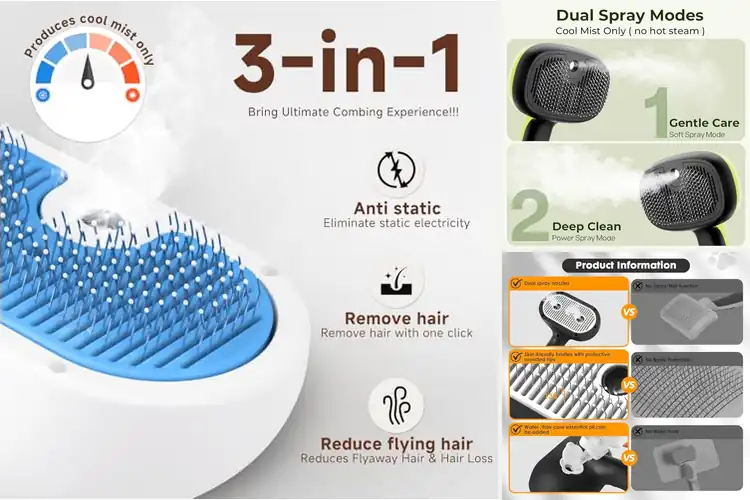 Detailed view of Best Deshedding Steam Brush: Top Picks for a Fur-Free Home