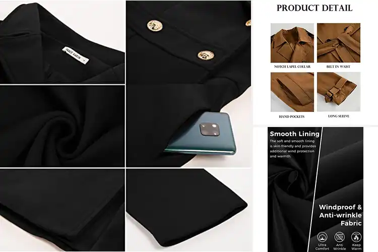 Detailed view of Best Double Breasted Overcoats