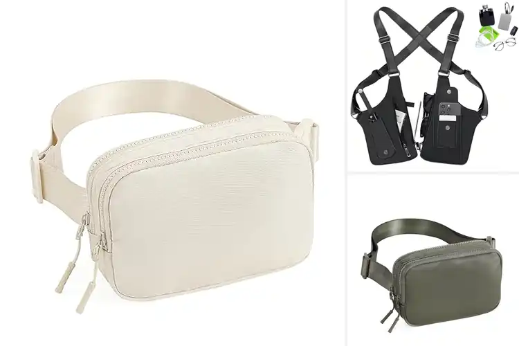 Detailed view of Best Double Pocket Crossbody Bags