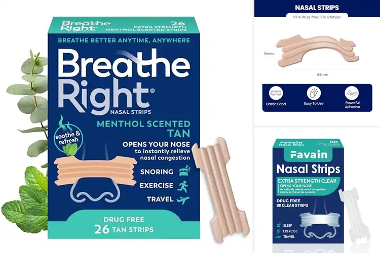 Detailed view of Best Easy Apply Nasal Strips For Night Use