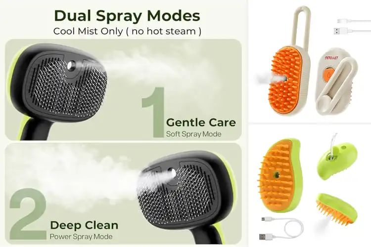 Detailed view of Best Electric Spray Cat Brushes