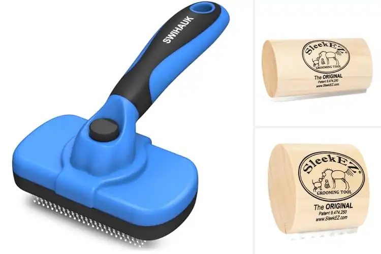 Detailed view of Best Gentle Deshedding Brush