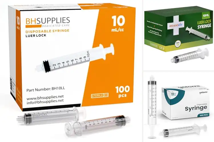 Detailed view of Best Hospital Grade 10mL Luer Lock Syringes Per Box