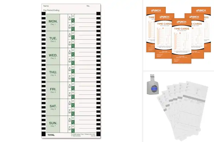 Detailed view of Best Multi-Punch Time Cards