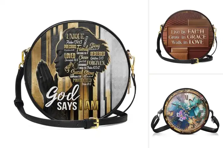 Detailed view of Best Printed Crossbody Bags With Circle Design