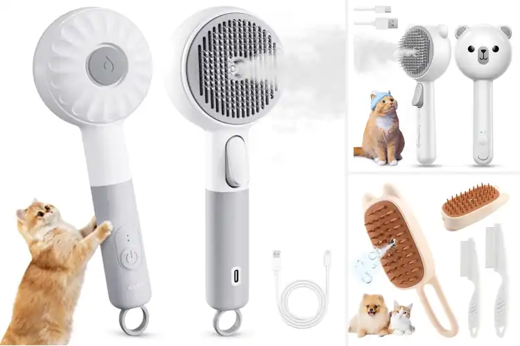 Detailed view of Best Rechargeable Cat Deshedding Brush