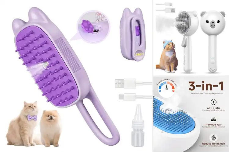 Detailed view of Best Rechargeable Steam Brush For Cats