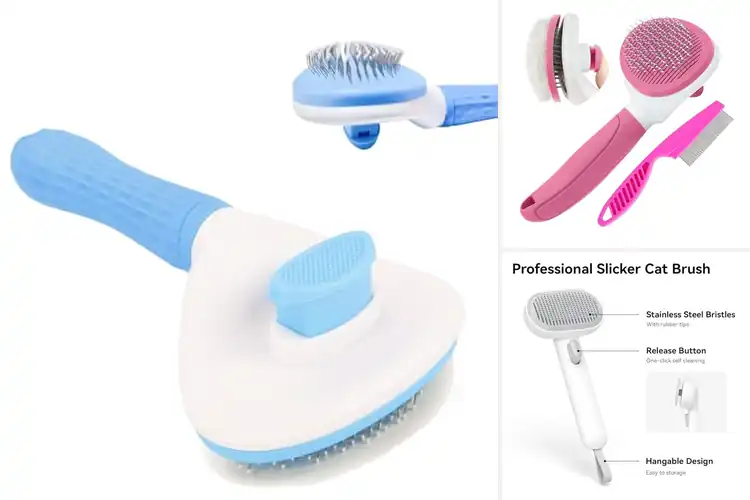 Detailed view of Best Release Button Cat Brush