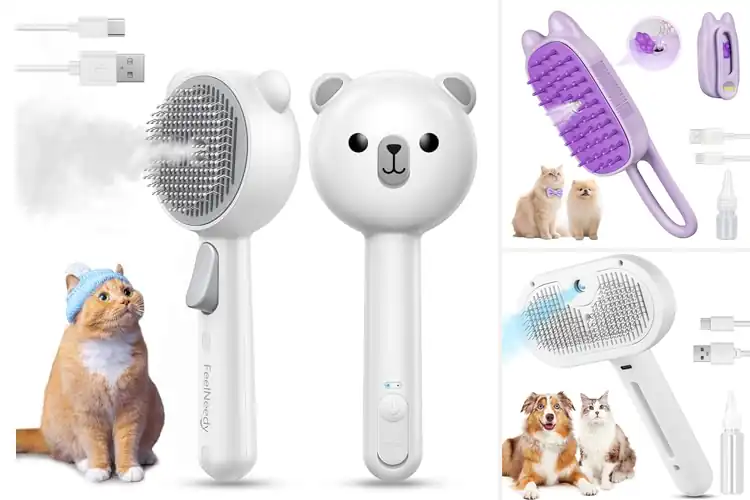 Detailed view of Best Short Haired Cat Steam Brush