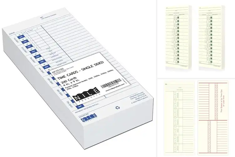 Detailed view of Best Side-Print Compatible Time Cards