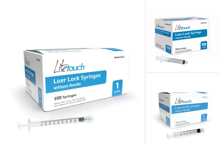 Detailed view of Best Sterile Luer Lock Syringes LiteTouch